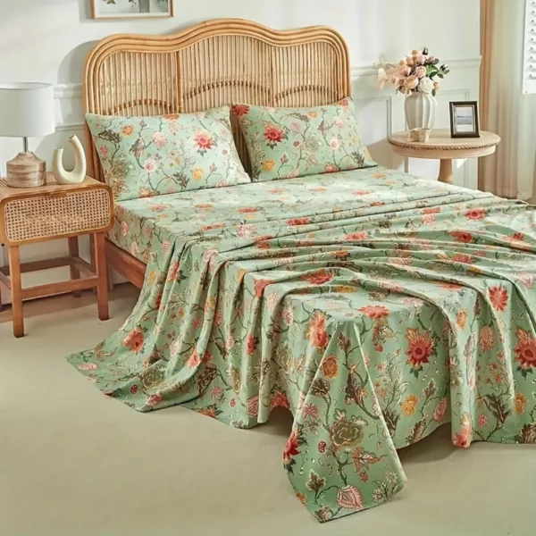 Parure de lit fleurs vintage élégantes – Image 2