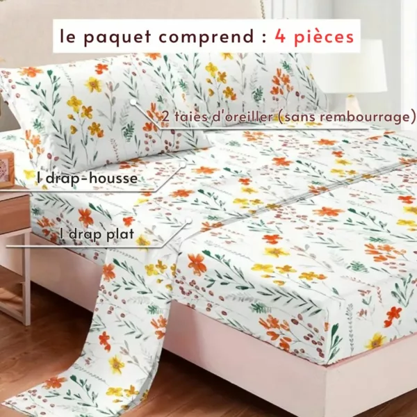 Parure de lit imprimé floral printanier – Image 2