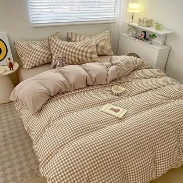 Parure de lit vichy cosy chic – Image 4