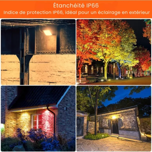 Projecteur led multicolore étanche extérieur jardin – Image 8