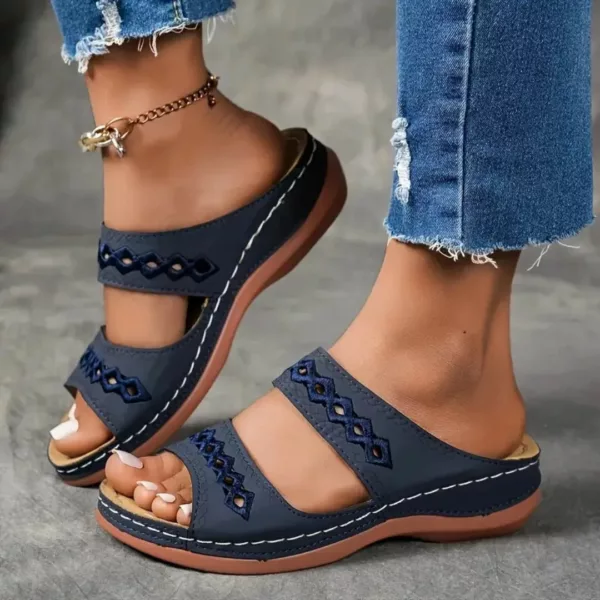 Sandales larges cousues confort femme – Image 12