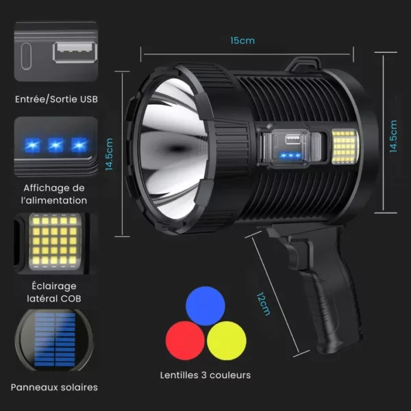 Spot led étanche rechargeable sans fil extérieur – Image 8