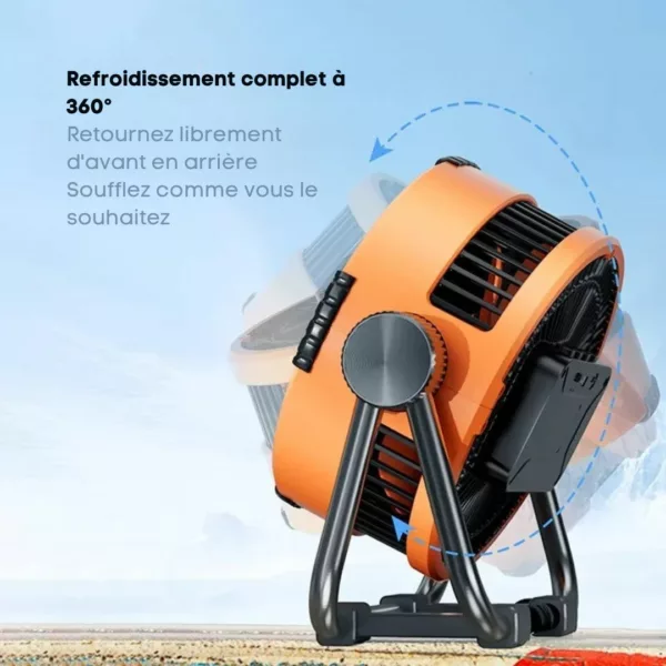 Ventilateur led lumineux portatif pour jardin fête – Image 5