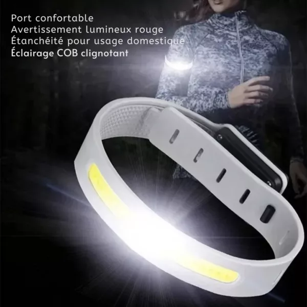 Bracelet lumineux réglable avec batterie rechargeable – Image 6