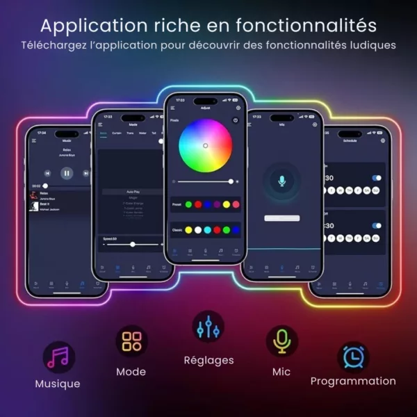 Néon lumineux mural rechargeable sans fil – Image 5