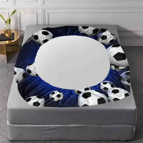 Parure de lit ballons de foot 3D – Image 8