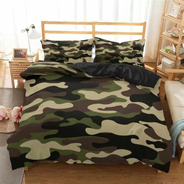 Parure de lit imprimé camouflage militaire – Image 3