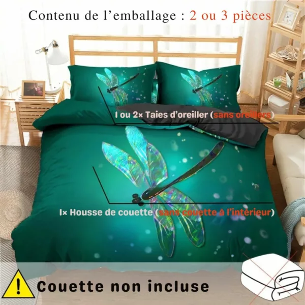 Parure de lit libellule lumineuse féerique – Image 2