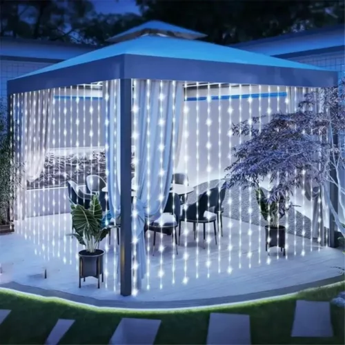Rideau lumineux extérieur étanche usage terrasse