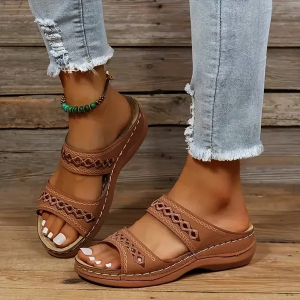 Sandales larges cousues confort femme – Image 9