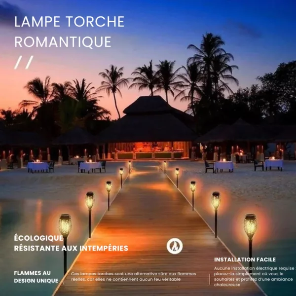 Torche led effet flamme pour allée extérieure – Image 5