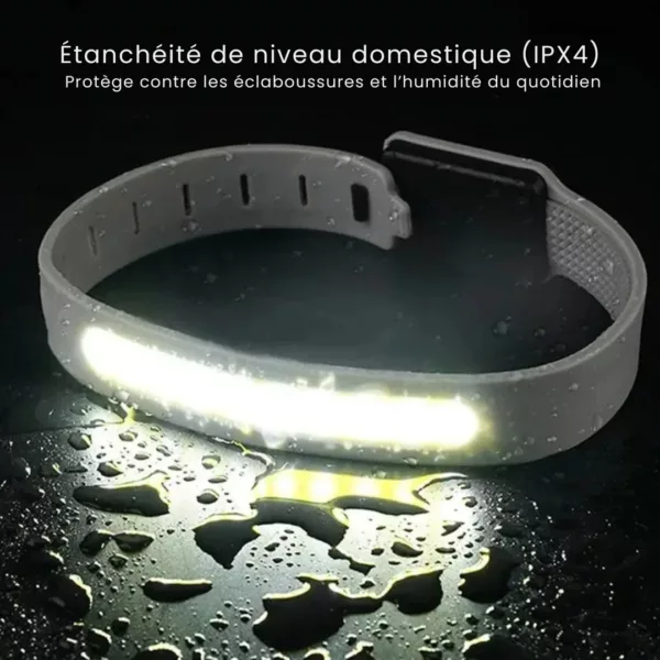 Bracelet lumineux réglable avec batterie rechargeable – Image 7