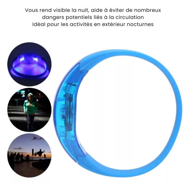 Bracelet néon rechargeable pour animation festive – Image 3