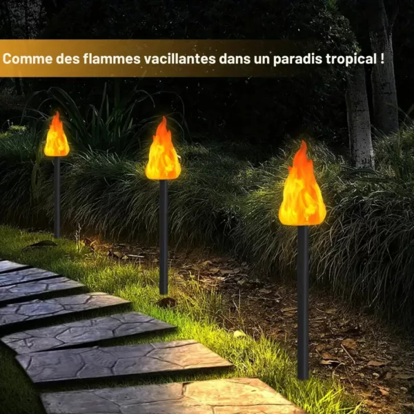 Lampe solaire led effet feu extérieur – Image 7