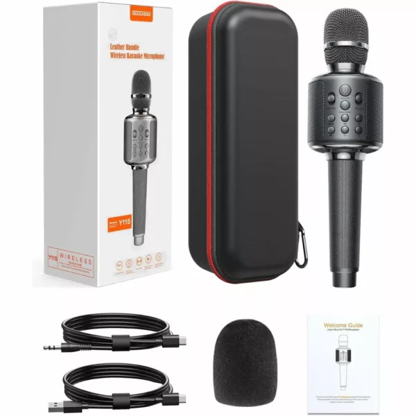 Micro karaoké sans fil avec enceinte intégrée – Image 3