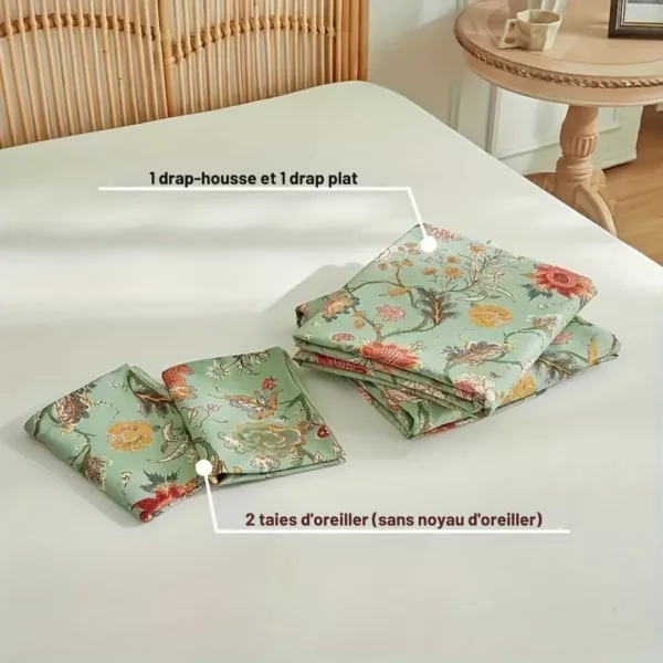 Parure de lit fleurs vintage élégantes – Image 8