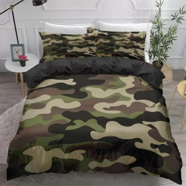 Parure de lit imprimé camouflage militaire – Image 4
