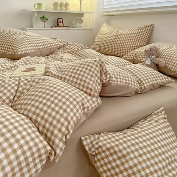 Parure de lit vichy cosy chic – Image 5