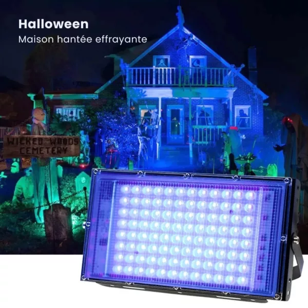 Projecteur lumière noire uv pour fête – Ambiance fluorescente garantie pour soirées, anniversaires et événements fluorescents – Image 5