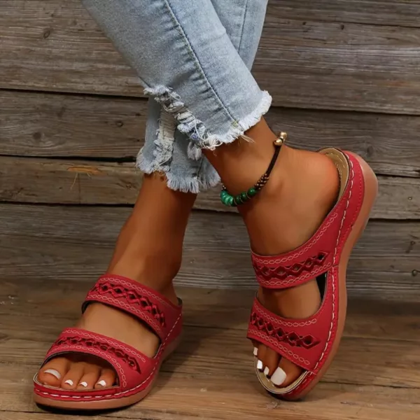 Sandales larges cousues confort femme – Image 3