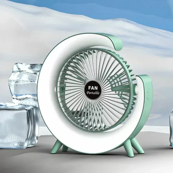 Ventilateur led coloré portatif ambiance jardin