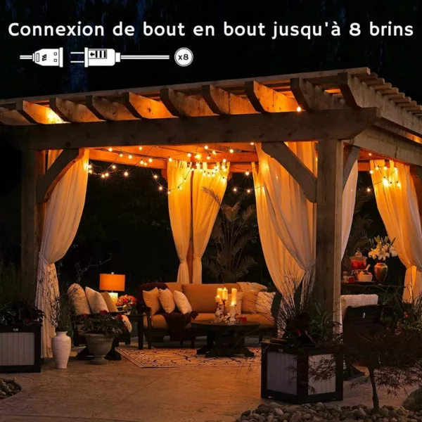 Guirlande ampoules géantes extérieur ambiance festive – Image 4