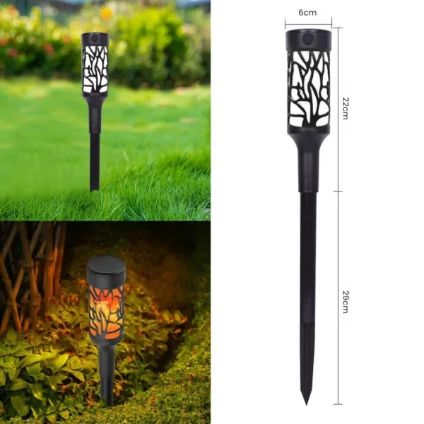Lampe led solaire torche effet feu – Image 6