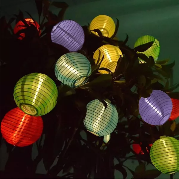 Lampion solaire extérieur pour jardin fête – Éclairage LED autonome, ambiance chaleureuse sans branchement – Image 7