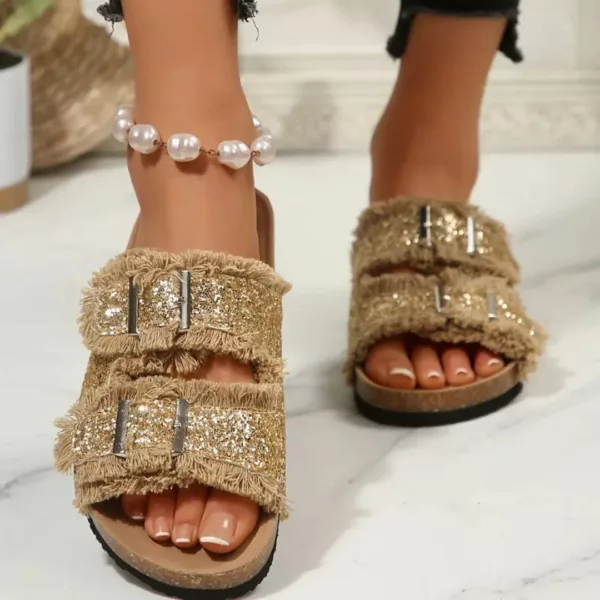 Mules femme paillettes tendance été – Image 2