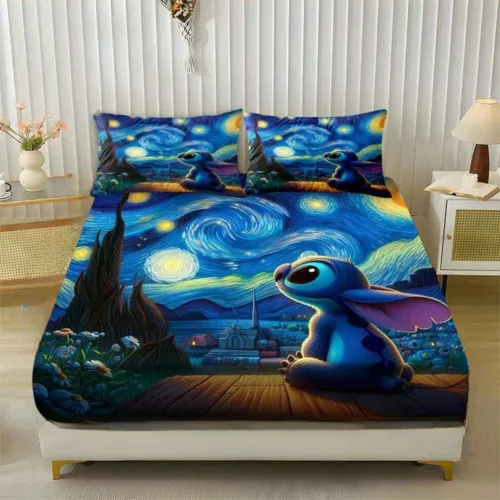 Parure de lit Stitch nuit étoilée