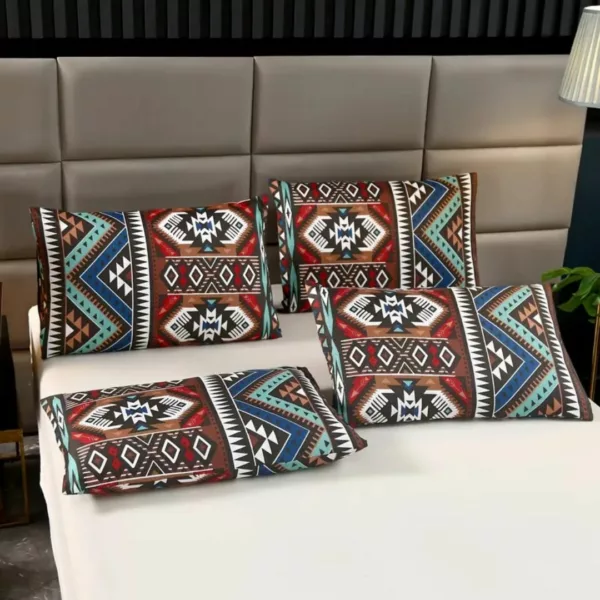 Parure de lit motif ethnique géométrique – Image 6