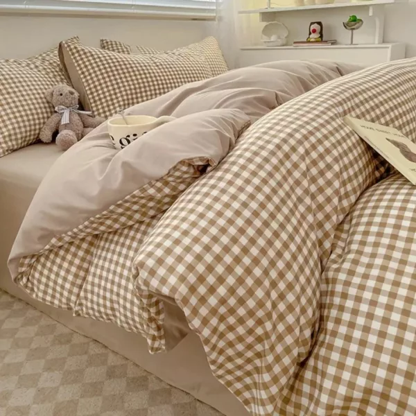 Parure de lit vichy cosy chic – Image 6