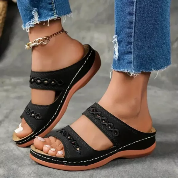 Sandales larges cousues confort femme – Image 6