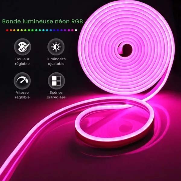 Tube lumineux led flexible extérieur soirée – Image 2