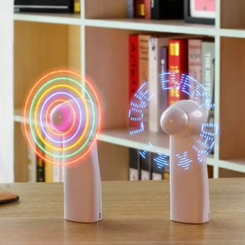 Ventilateur portable lumineux pour animation extérieure