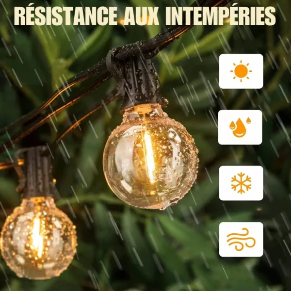 Guirlande ampoules géantes extérieur ambiance festive – Image 3