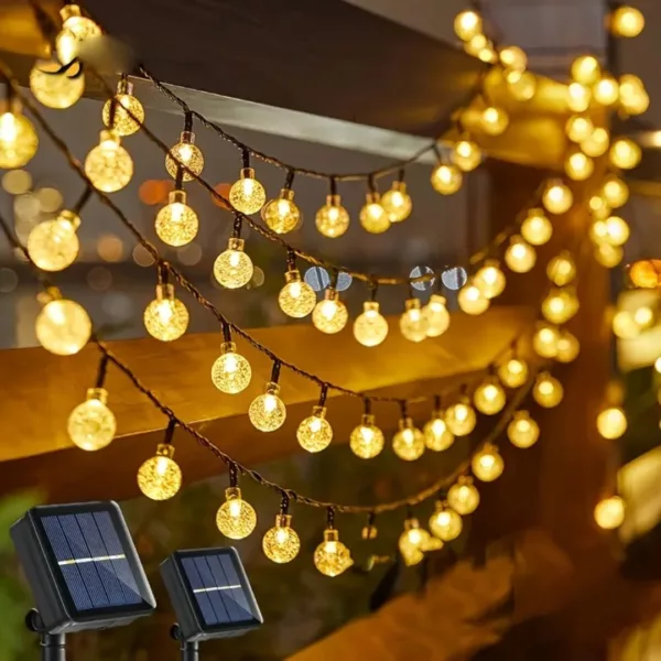 Guirlande lumineuse solaire pour pergola extérieure – Image 2