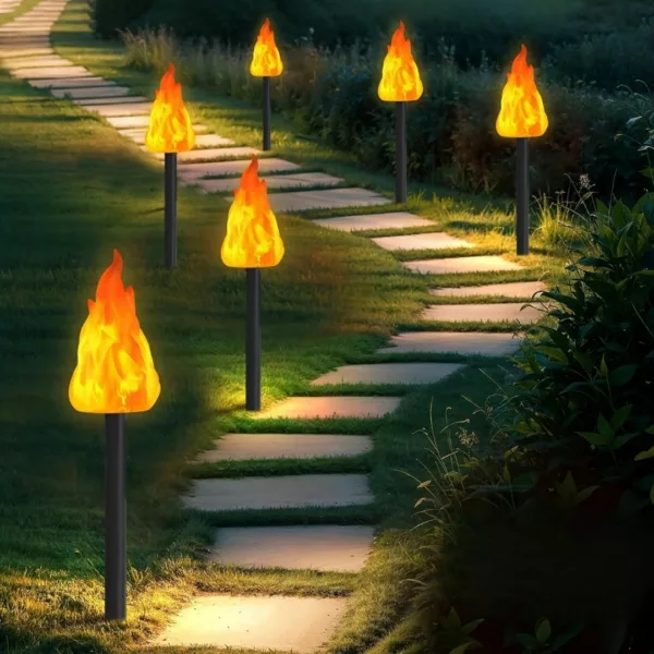 Lampe solaire led effet feu extérieur – Image 2