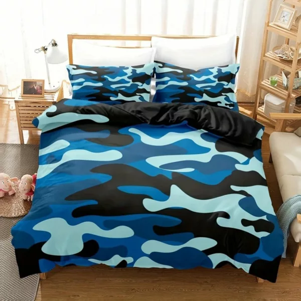 Parure de lit imprimé camouflage militaire – Image 7
