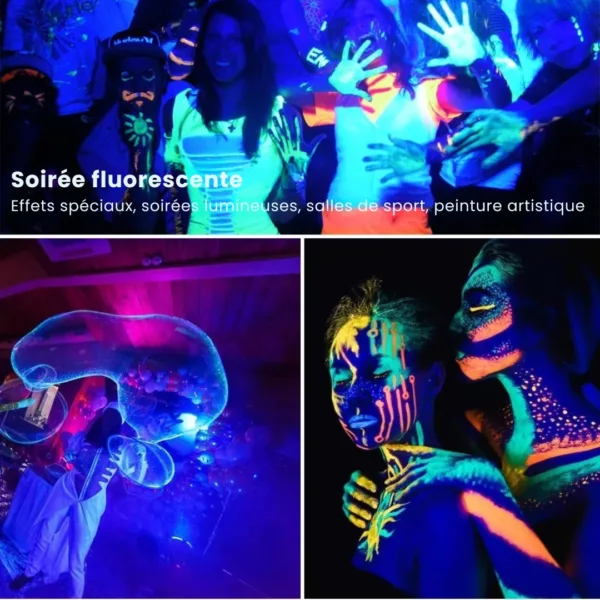 Projecteur lumière noire uv pour fête – Ambiance fluorescente garantie pour soirées, anniversaires et événements fluorescents – Image 7