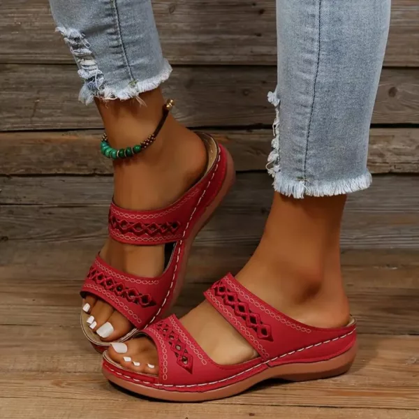 Sandales larges cousues confort femme – Image 2
