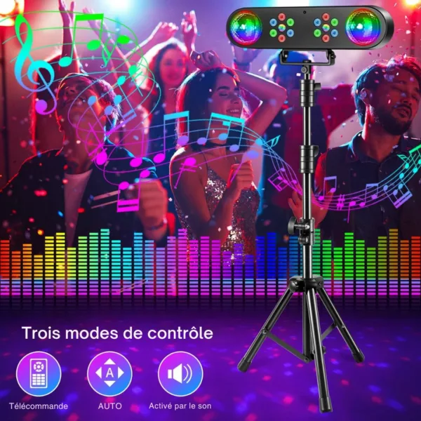 Support portatif boule disco effet lumineux – Image 3