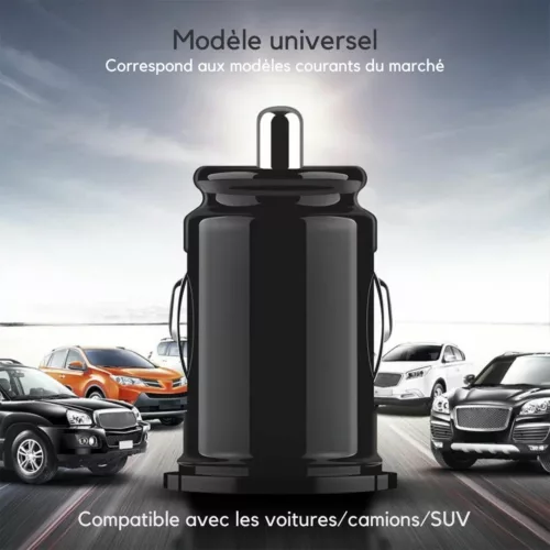 Adaptateur allume cigare double port usb voiture