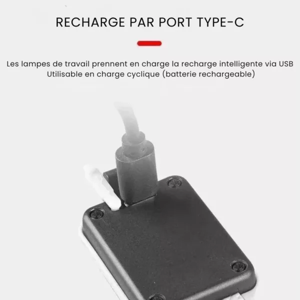 Bracelet lumineux réglable avec batterie rechargeable – Image 3