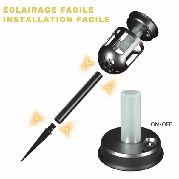 Lampe solaire torche flamme dansante extérieure – Image 4