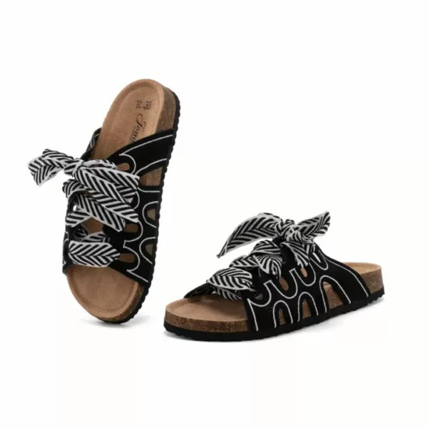 Mules femme bohème nœud confort – Image 10