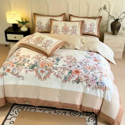 Parure de lit florale chic romantique