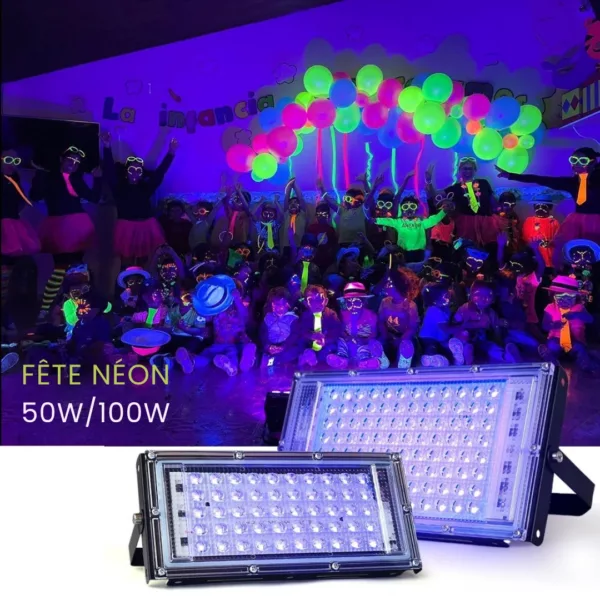 Projecteur lumière noire uv pour fête – Ambiance fluorescente garantie pour soirées, anniversaires et événements fluorescents – Image 8
