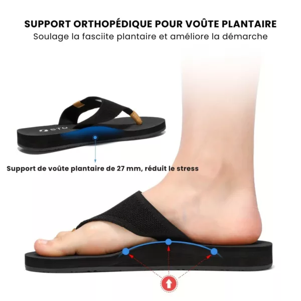 Tongs femme semelle épaisse confort – Image 8