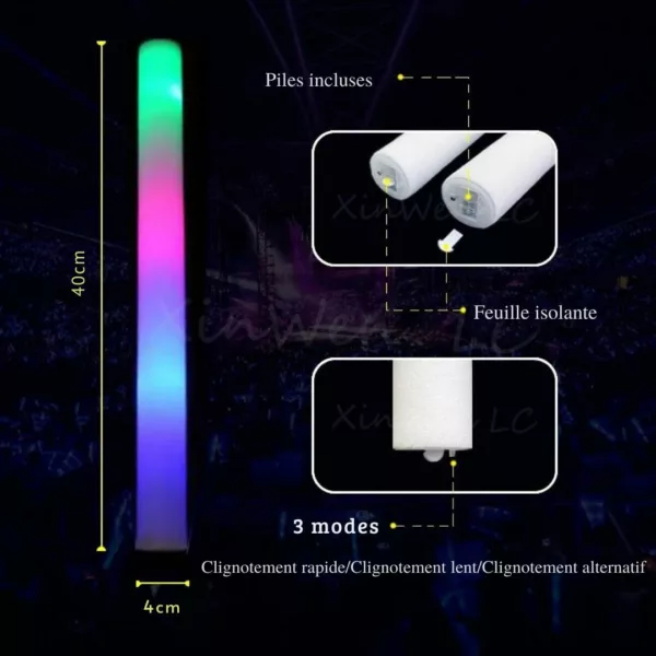 Bâton lumineux réutilisable pour soirées extérieures – Image 5
